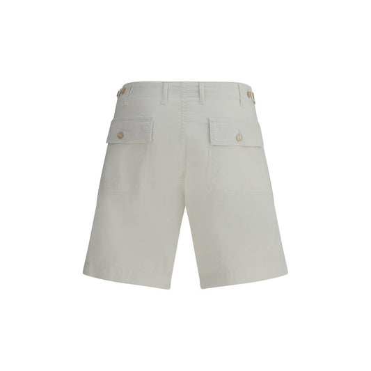 Beige Cotton Bermuda Shorts