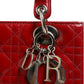 Cherry Red Patent Leather Cannage Quilting Small Lady Dior Bag