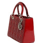 Cherry Red Patent Leather Cannage Quilting Small Lady Dior Bag