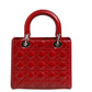 Cherry Red Patent Leather Cannage Quilting Small Lady Dior Bag