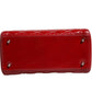 Cherry Red Patent Leather Cannage Quilting Small Lady Dior Bag