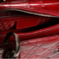 Cherry Red Patent Leather Cannage Quilting Small Lady Dior Bag