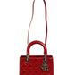 Cherry Red Patent Leather Cannage Quilting Small Lady Dior Bag