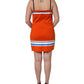 Orange Cotton Superbowl Football Inspired Mini Dress