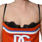 Orange Cotton Superbowl Football Inspired Mini Dress