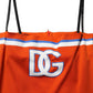 Orange Cotton Superbowl Football Inspired Mini Dress