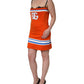 Orange Cotton Superbowl Football Inspired Mini Dress