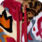Multicolor Graffiti Print Full Zip Hooded Jacket