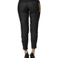 Black Cotton Mid Waist Skinny Denim Jeans