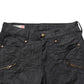 Black Cotton Mid Waist Skinny Denim Jeans