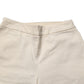 Beige High Waist Straight Capri Cropped Trouser Pants