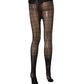 Black Nylon Tartan Pattern Tights Stockings Socks