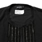 Black Chain Embellished Cotton Short Sleeve T-shirt