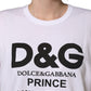 White D&G PRINCE I WAS THERE Crew Neck T-shirt