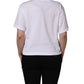 White I Love Supermodel Cotton Crew Neck T-shirt