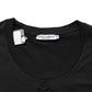 Black Cotton Short-Sleeve Crew Neck T-shirt