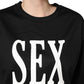 Black Jersey Graphic Short Sleeve Crew Neck T-shirt