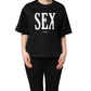 Black Jersey Graphic Short Sleeve Crew Neck T-shirt
