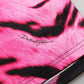 Pink Zebra Sleeveless Crew Neck Cropped T-shirt