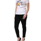 White Floral Graphic Short Sleeve Crew Neck T-shirt