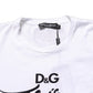 White Floral Graphic Short Sleeve Crew Neck T-shirt