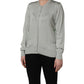 Green Button Down Silk Long Sleeve Cardigan Sweater