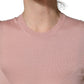 Pink Sleeveless Cashmere Knitted Tank Top
