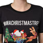 Black #IAMACHRISTMASTREE Print Cotton T-shirt