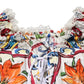 Multicolor Majolica Corset Sleeveless Top