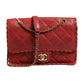 Mini Flap Bag Lambskin Braided Calfskin Gold Tone Metal