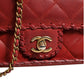 Mini Flap Bag Lambskin Braided Calfskin Gold Tone Metal