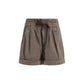 Brown Cotton Bermuda Shorts