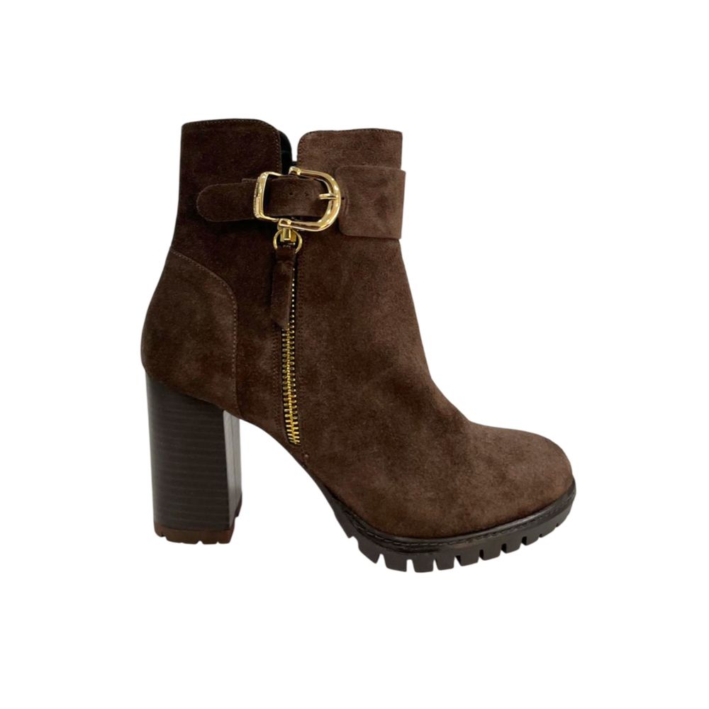 Brown Leather Women Boot