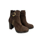 Brown Leather Women Boot