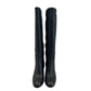 Black Leather Women Boot