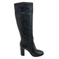 Black Leather Women Boot