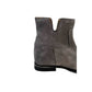 Grey Leather Women Boot