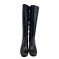 Black Leather Women Boot