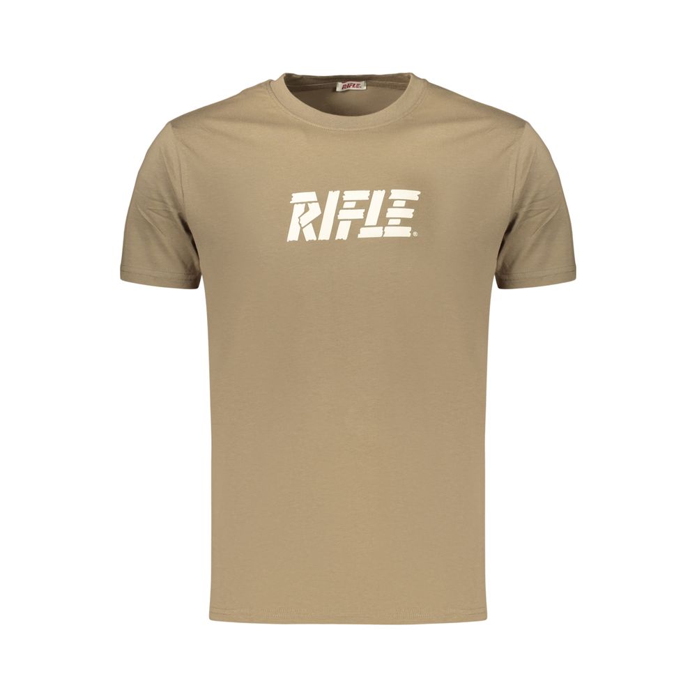Brown Cotton Men's T-Shirt