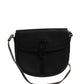 Black and Gold leather logo crossbody bag