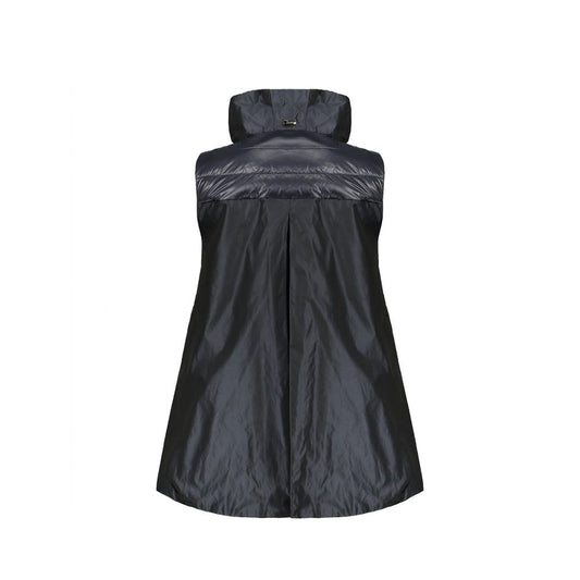 Blue Polyamide Sleveless Jacket