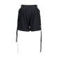 Black Cotton Bermuda Shorts