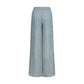 Blue Viscose Casual Pants