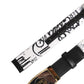 White Graffiti Print Gold Metal Buckle Belt