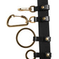 Black Calf Leather Gold Metal Buckle Men Belt
