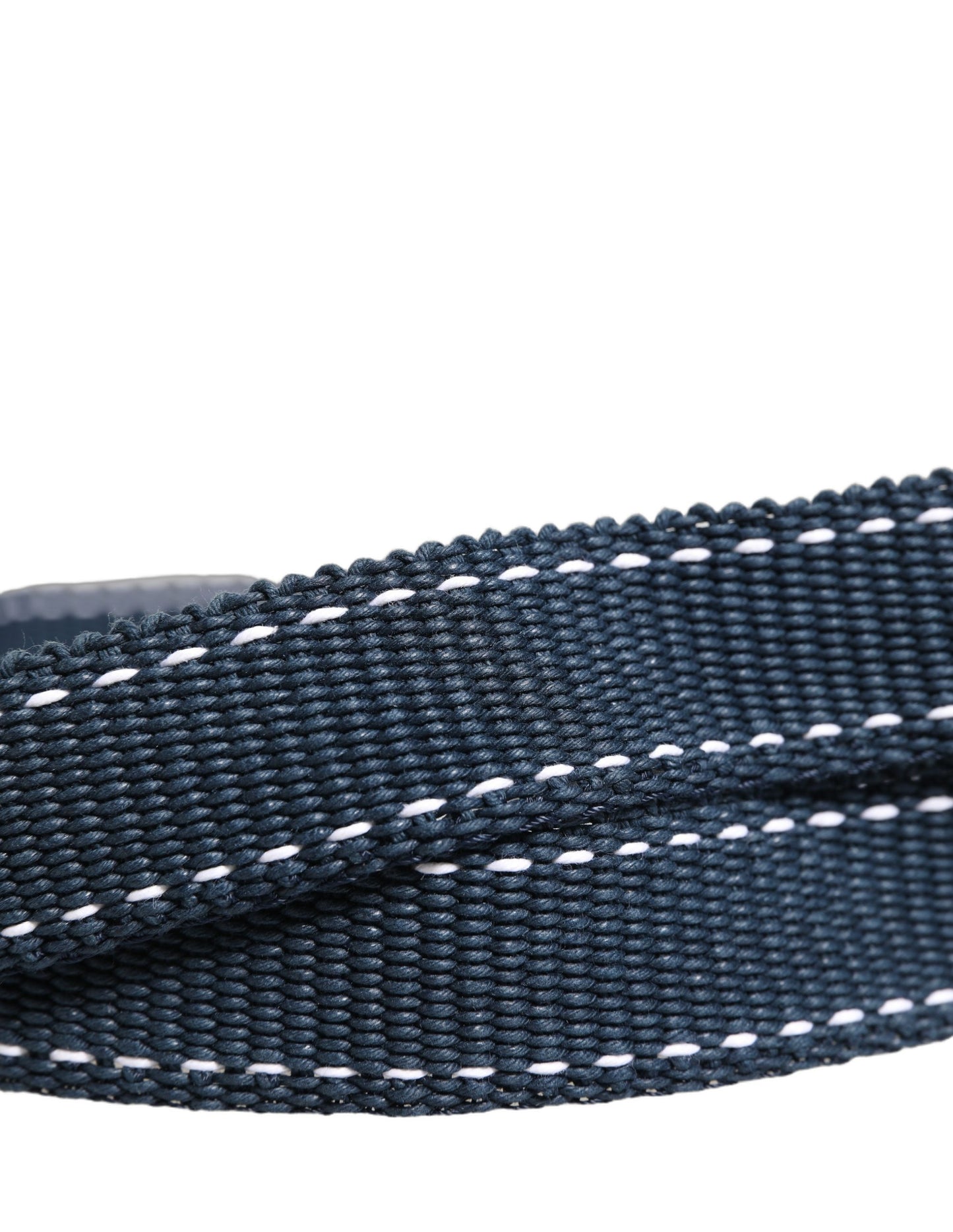 Blue Cotton Canvas DG Logo Metal Buckle Belt