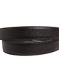 Brown Calf Leather Vintage Style Silver Buckle Belt