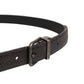 Brown Calf Leather Vintage Style Silver Buckle Belt