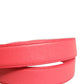 Pink Lambskin Leather Silver Metal Buckle Belt