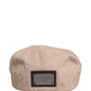 Men Beige Cotton Newsboy Cloth Capello Hat